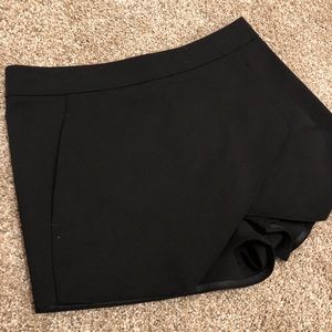 Black Asymmetrical Hem Skort